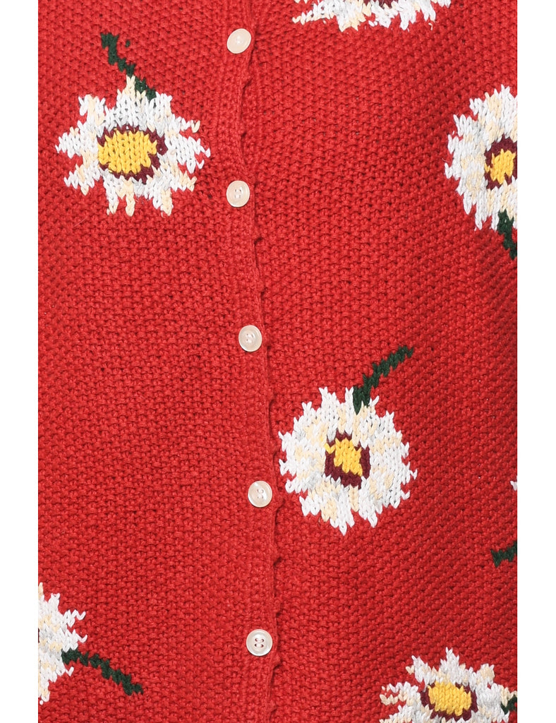 Eddie Bauer Red Cardigan - S