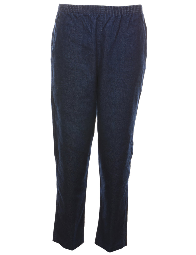 Elasticated Waist Dark Wash Lee Denim Trousers - W26 L26
