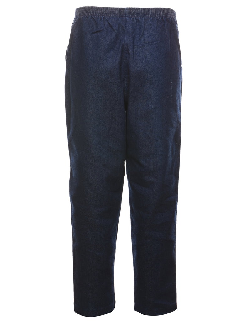 Elasticated Waist Dark Wash Lee Denim Trousers - W26 L26