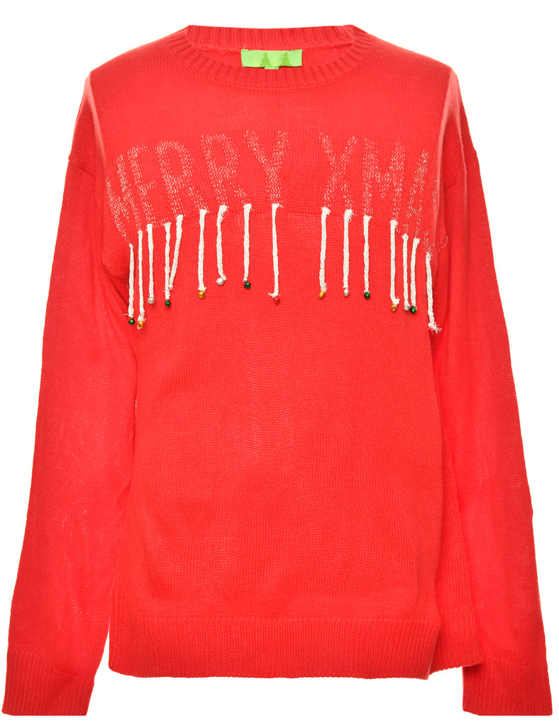 Embellished Christmas Jumper - M
