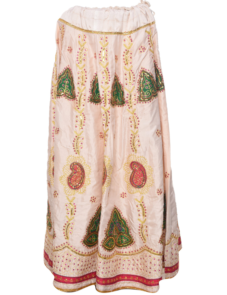 Embellished Midi Skirt - L