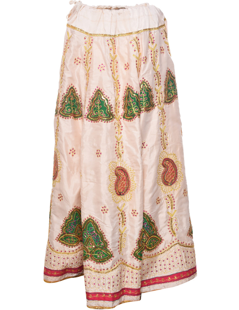 Embellished Midi Skirt - L