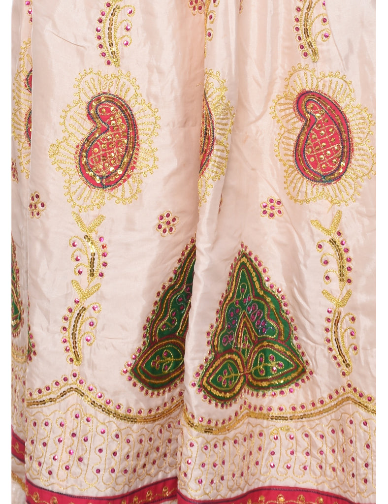 Embellished Midi Skirt - L