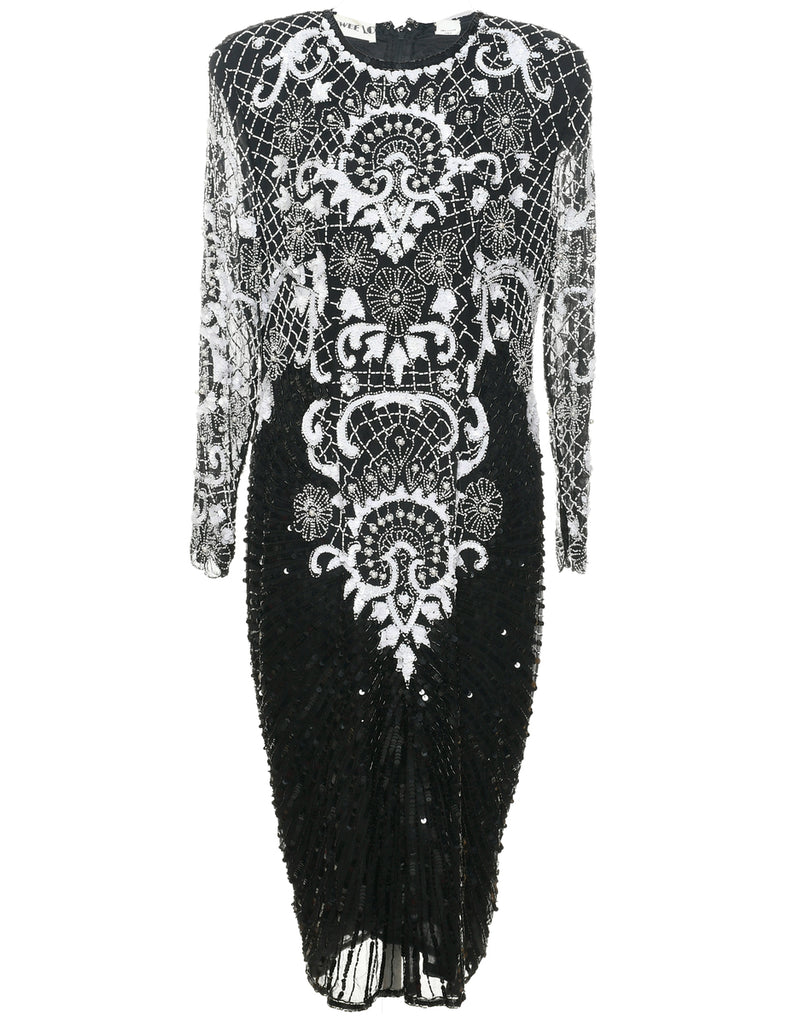 Embellished Party Dress - M