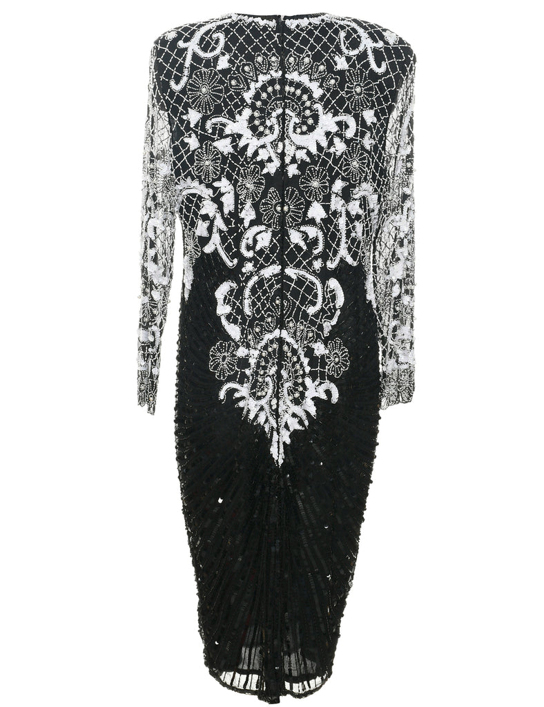 Embellished Party Dress - M