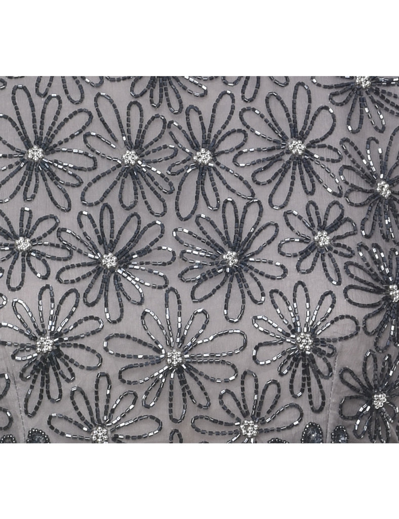 Embellished Silk Party Top - S
