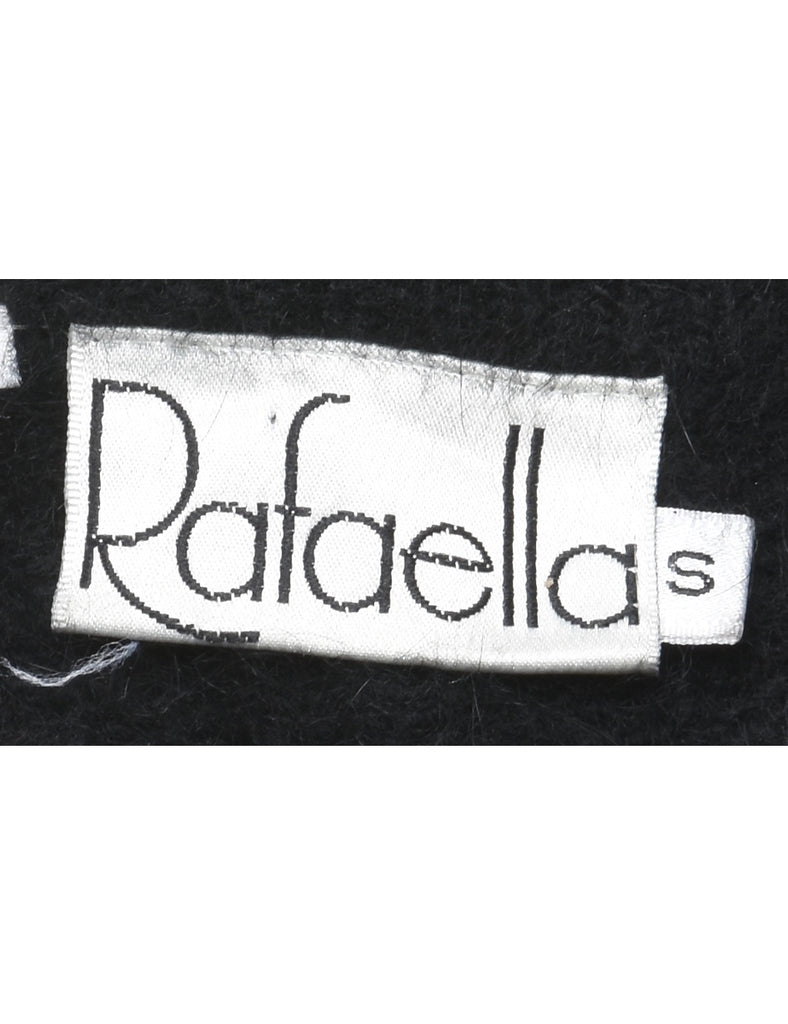 Embroidered Black Jumper - S