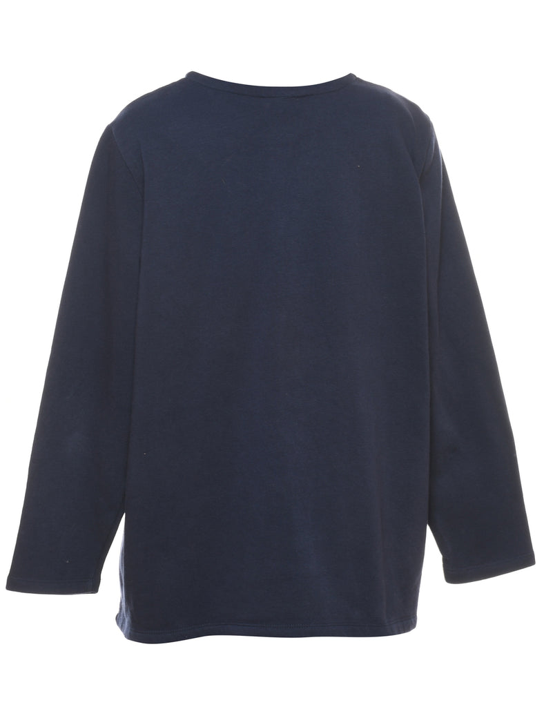 Embroidered Christmas Sweatshirt - M