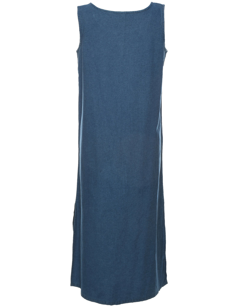 Embroidered Denim Dress - XL