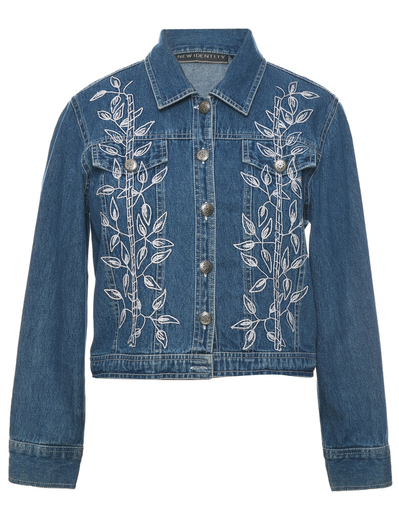 Embroidered Denim Jacket - M