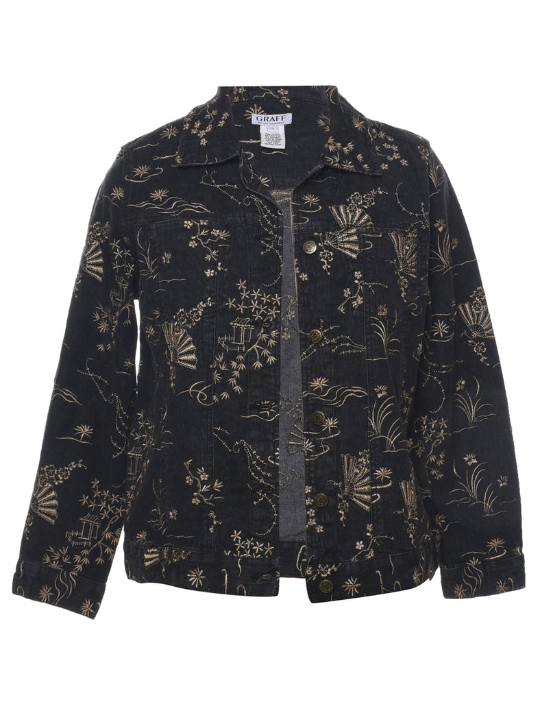 Embroidered Denim Jacket - S