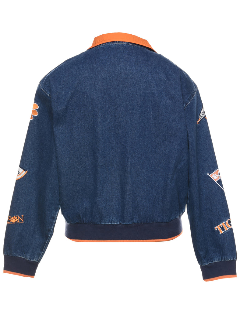 Embroidered Denim Jacket - L