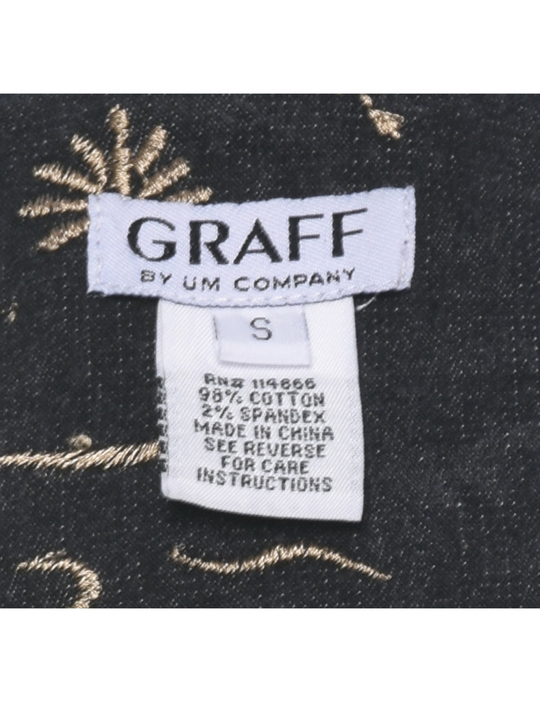 Embroidered Denim Jacket - S