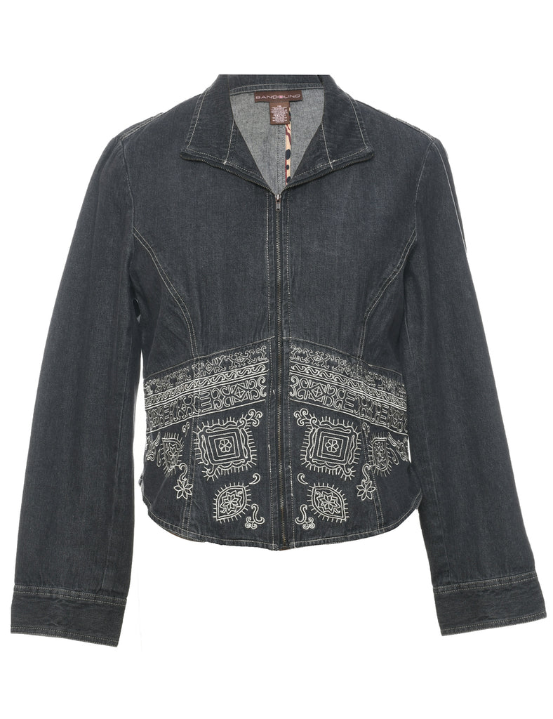 Embroidered Denim Shirt - L