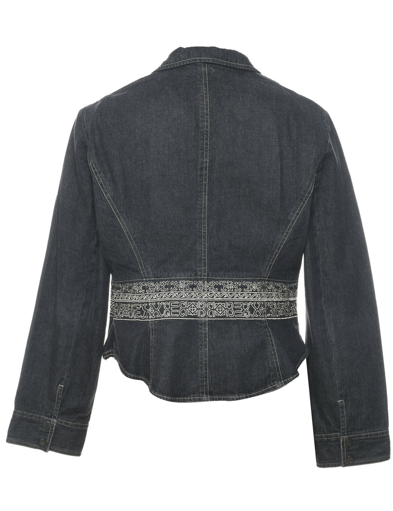 Embroidered Denim Shirt - L