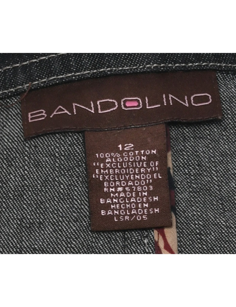 Embroidered Denim Shirt - L