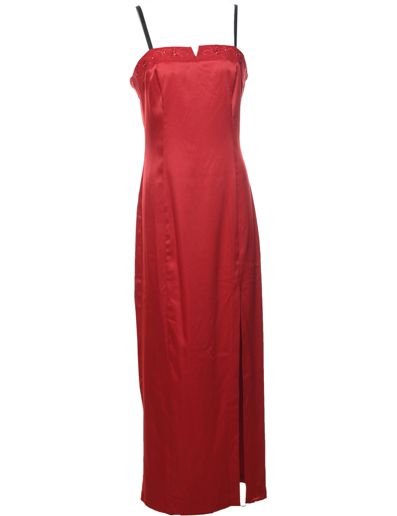 Embroidered Evening Dress - M