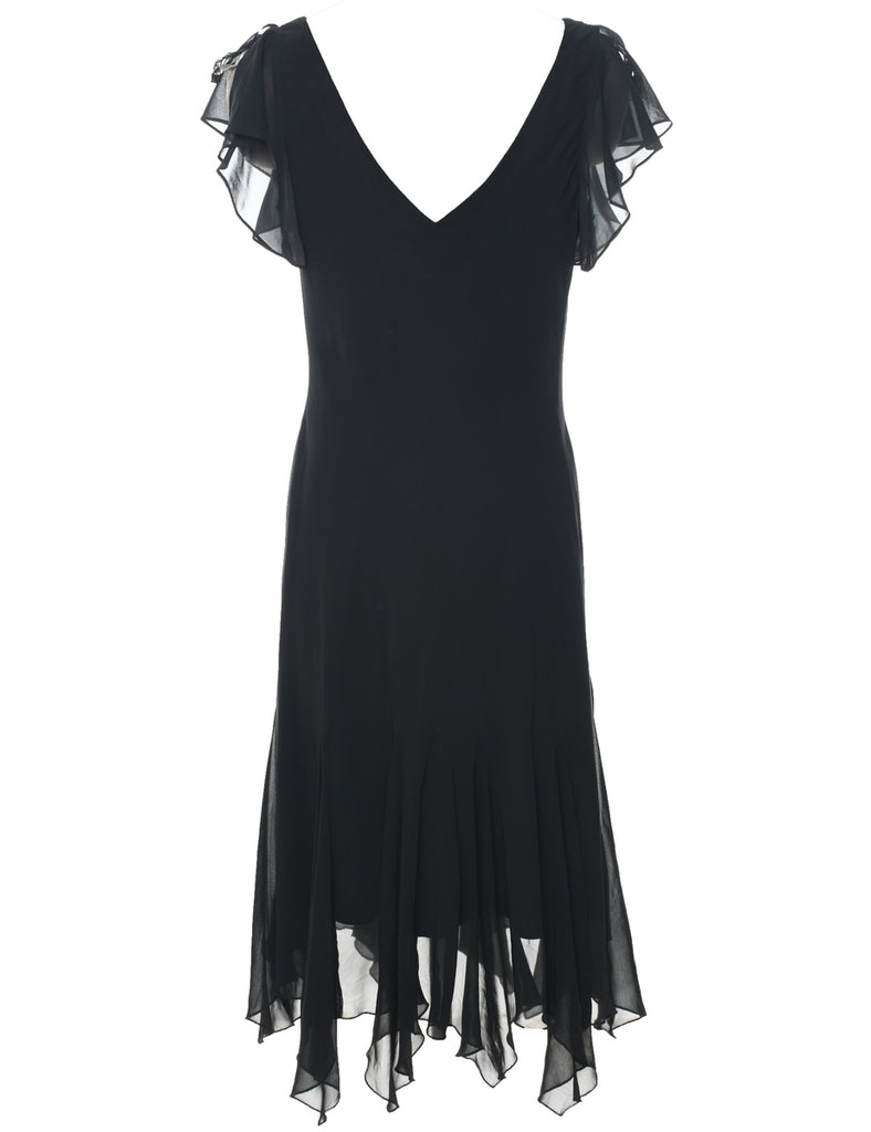 Embroidered Evening Dress - L