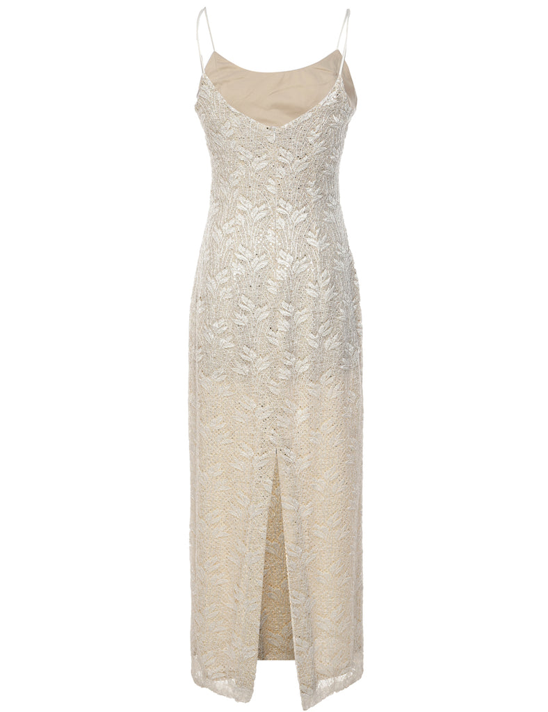 Embroidered Evening Dress - S
