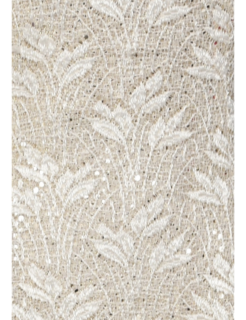 Embroidered Evening Dress - S