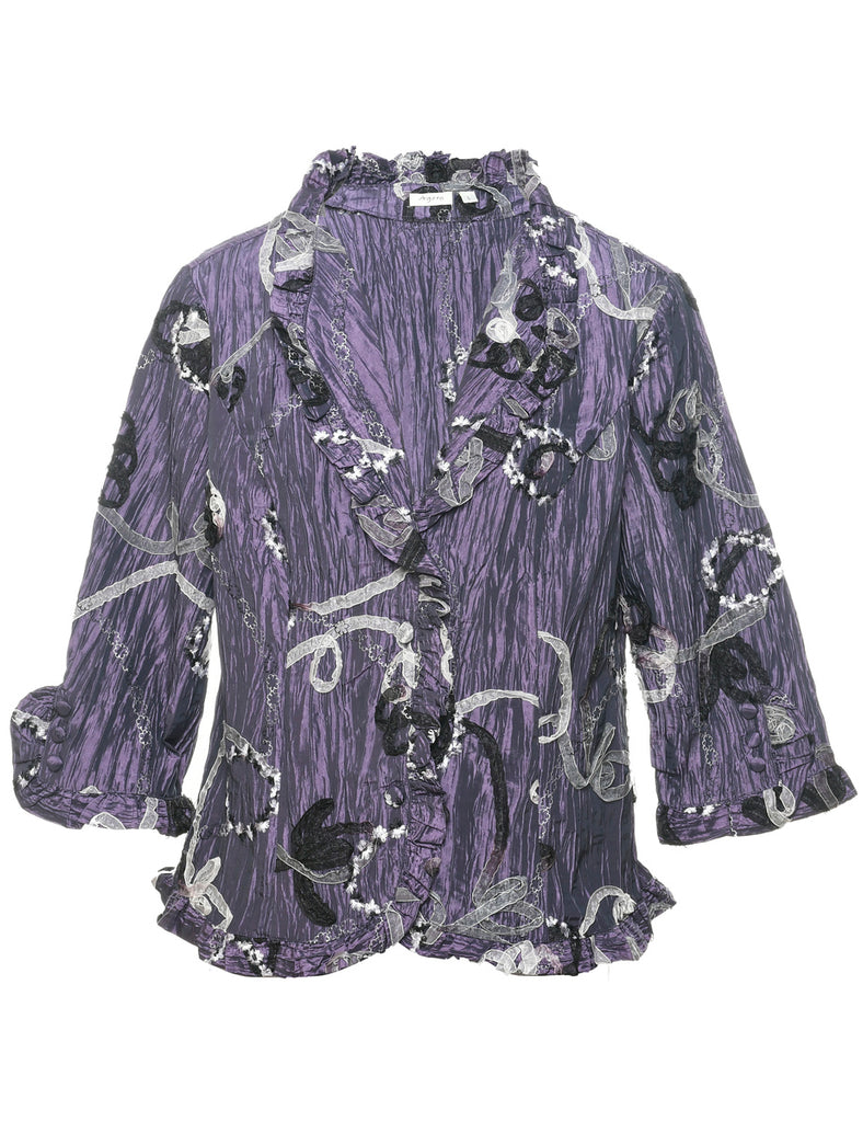 Embroidered Evening Jacket - L
