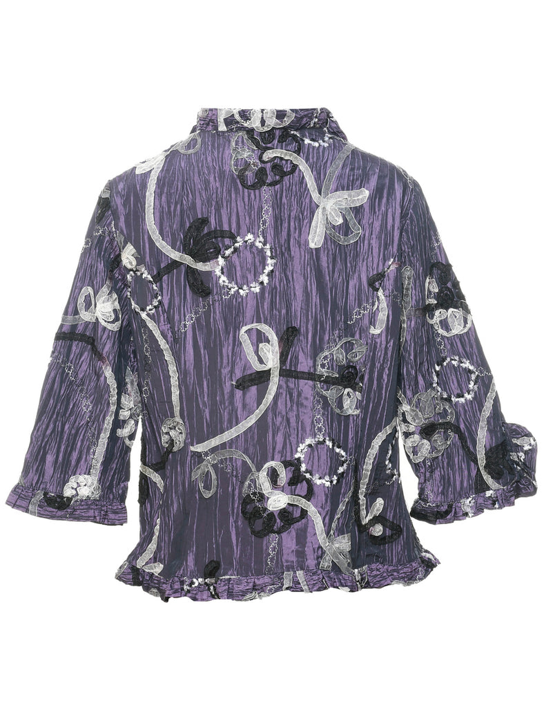 Embroidered Evening Jacket - L