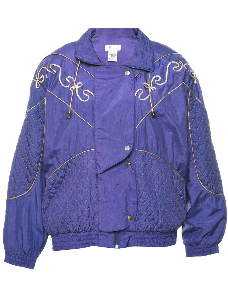 Embroidered Nylon Jacket - M