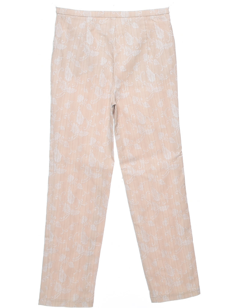 Embroidered Off White Trousers - W28 L26