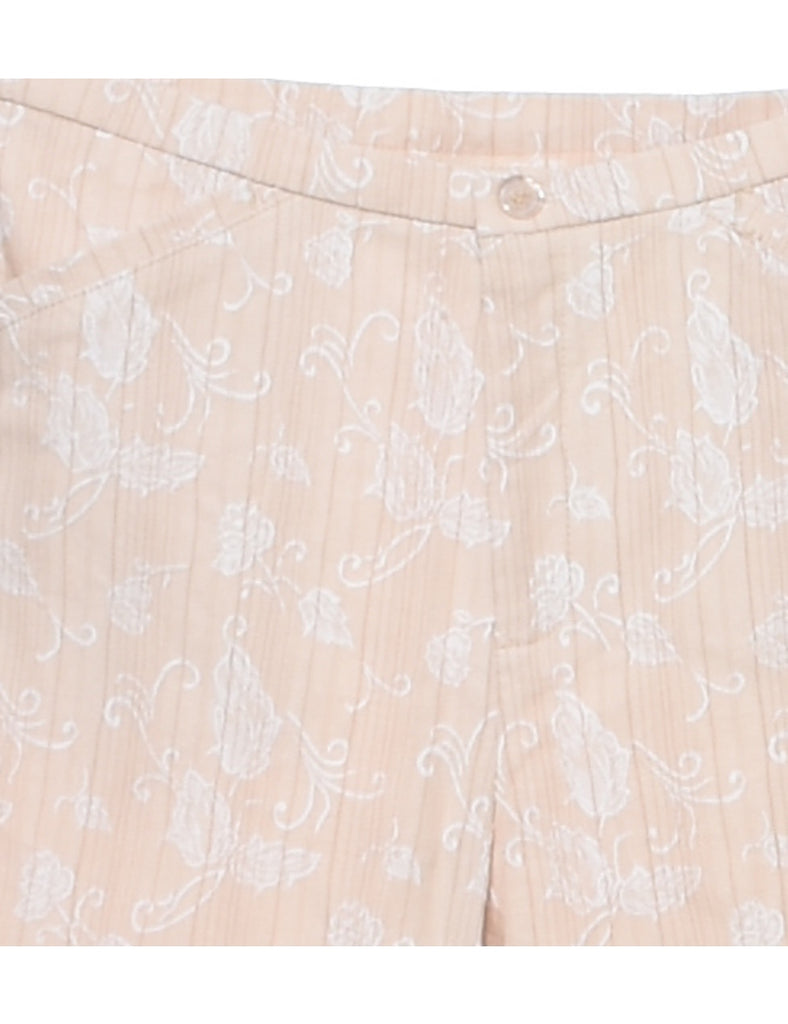 Embroidered Off White Trousers - W28 L26