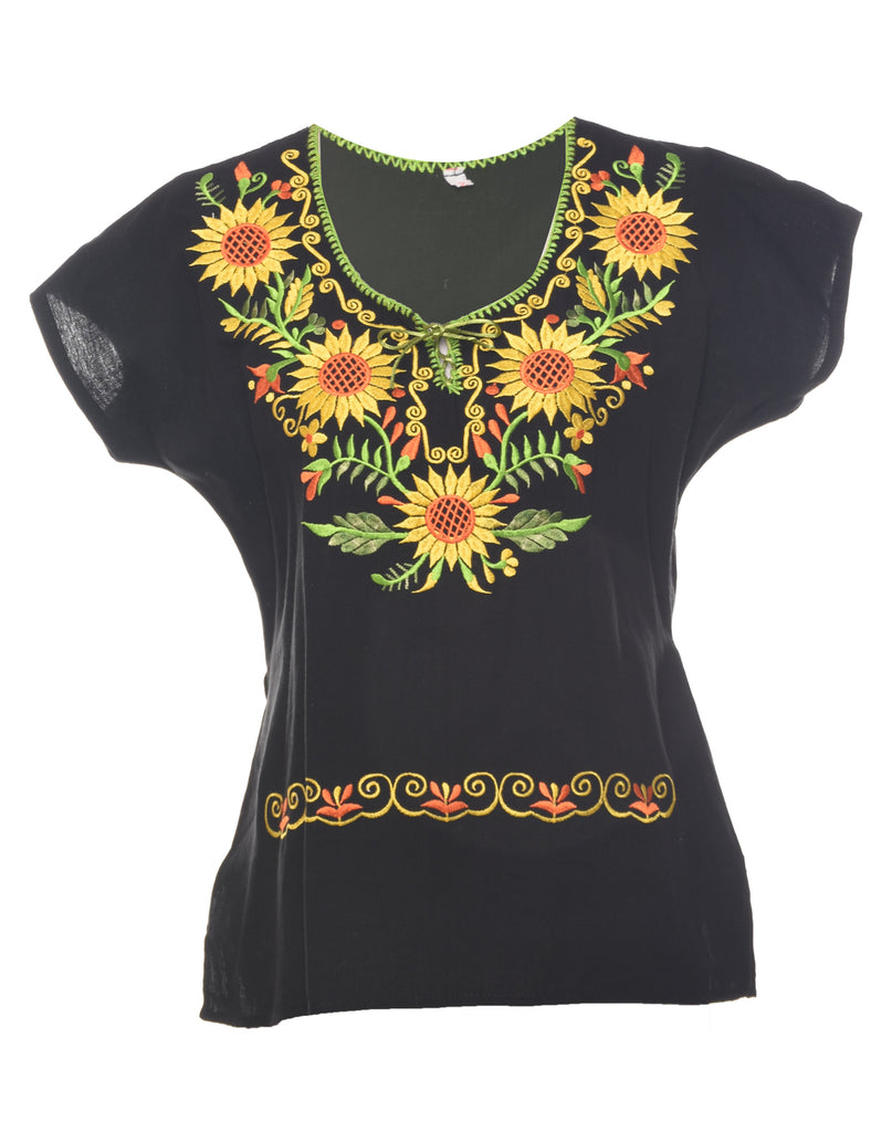 Embroidered Top - M
