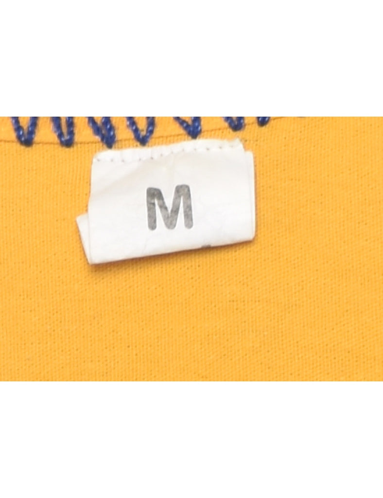 Embroidered Yellow Top - M