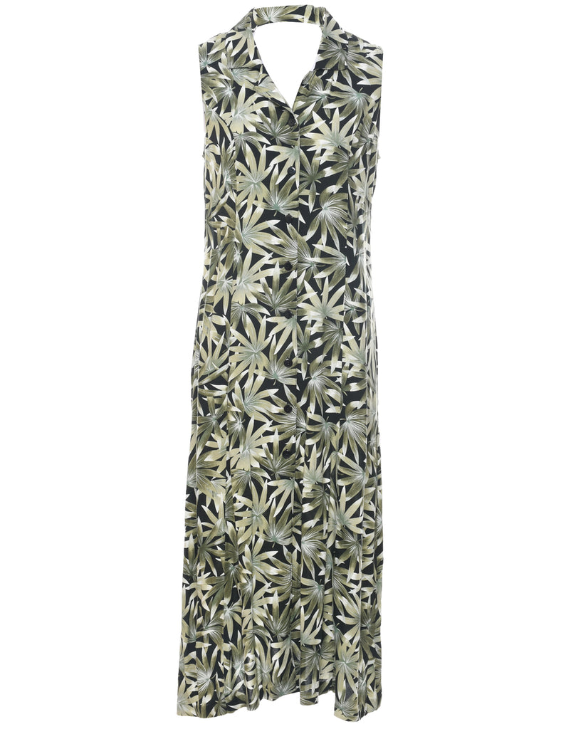 Erika Leafy Print Dress - S