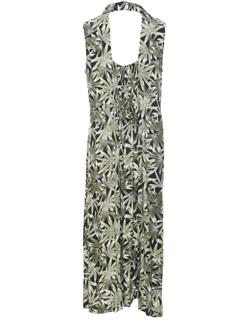 Erika Leafy Print Dress - S