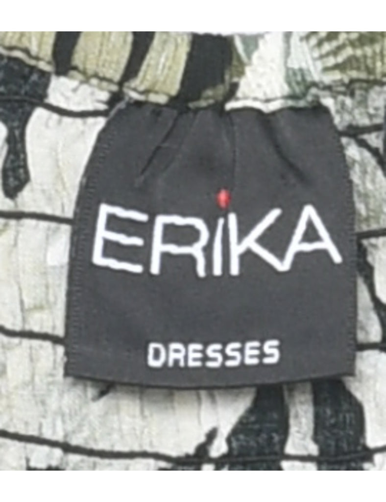 Erika Leafy Print Dress - S