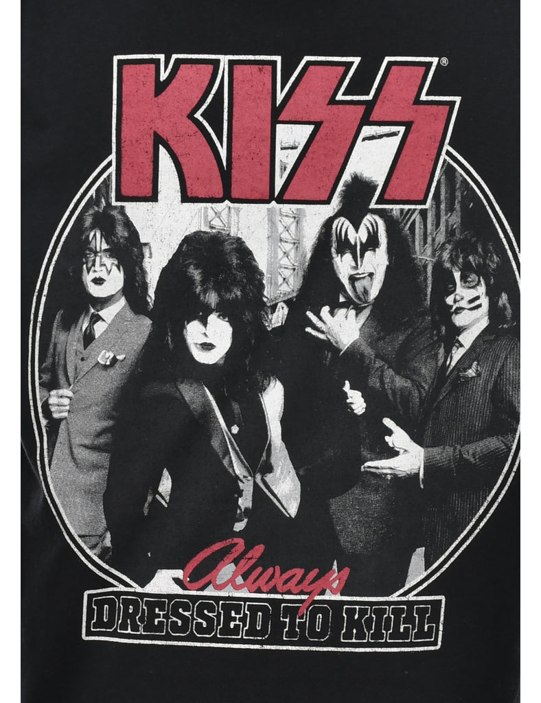 Extra Long Kiss Band T-shirt - M