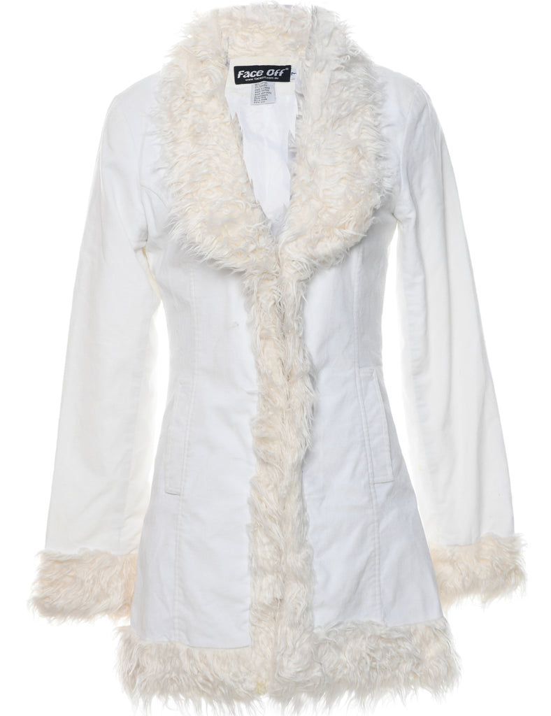 Faux Fur Trim Jacket - XS