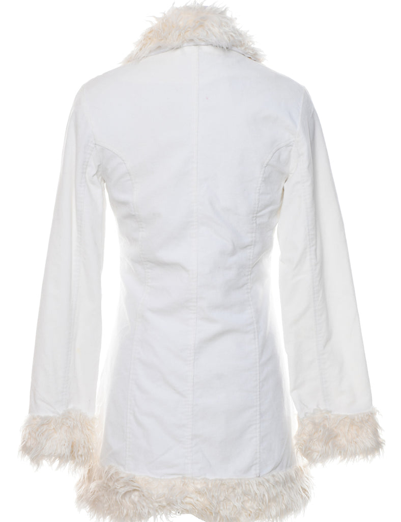 Faux Fur Trim Jacket - XS