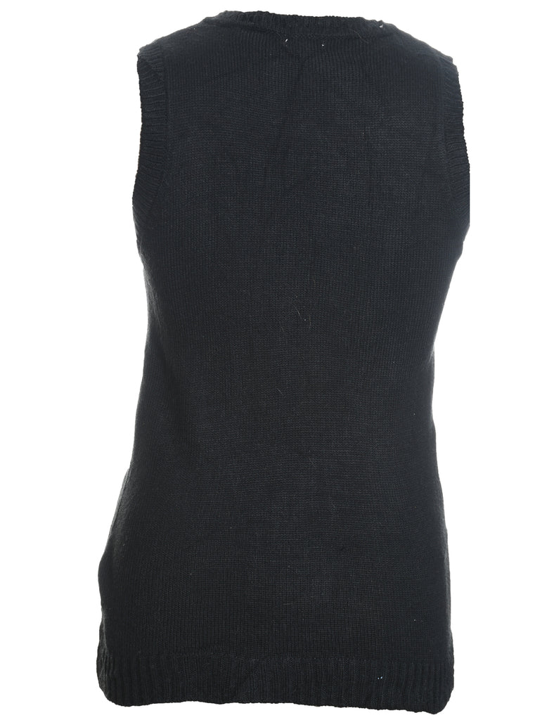 Festive Bauble Design Knit Multi-Colour Christmas Vest - M