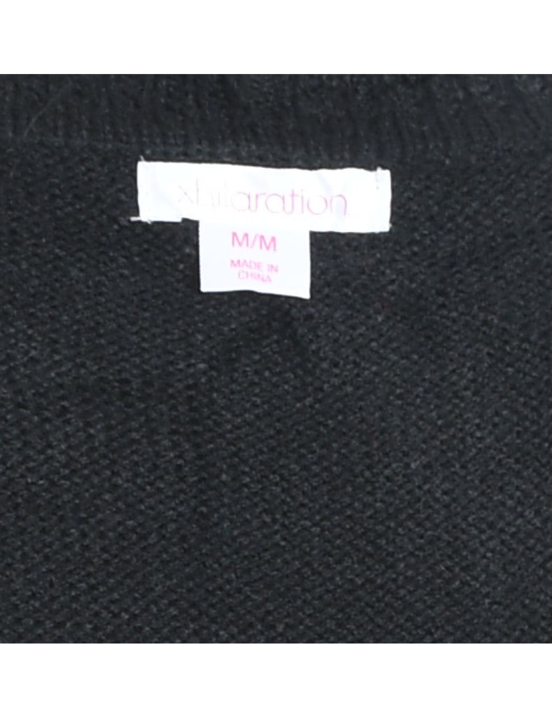 Festive Bauble Design Knit Multi-Colour Christmas Vest - M