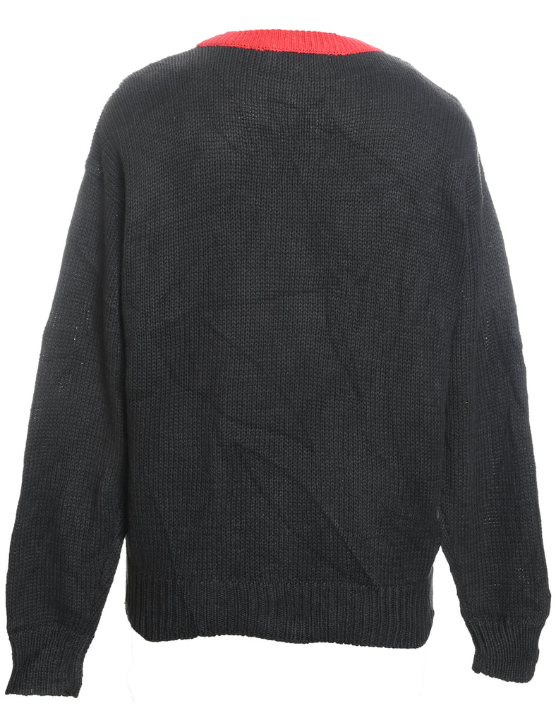 Festive Print Christmas Cardigan - M