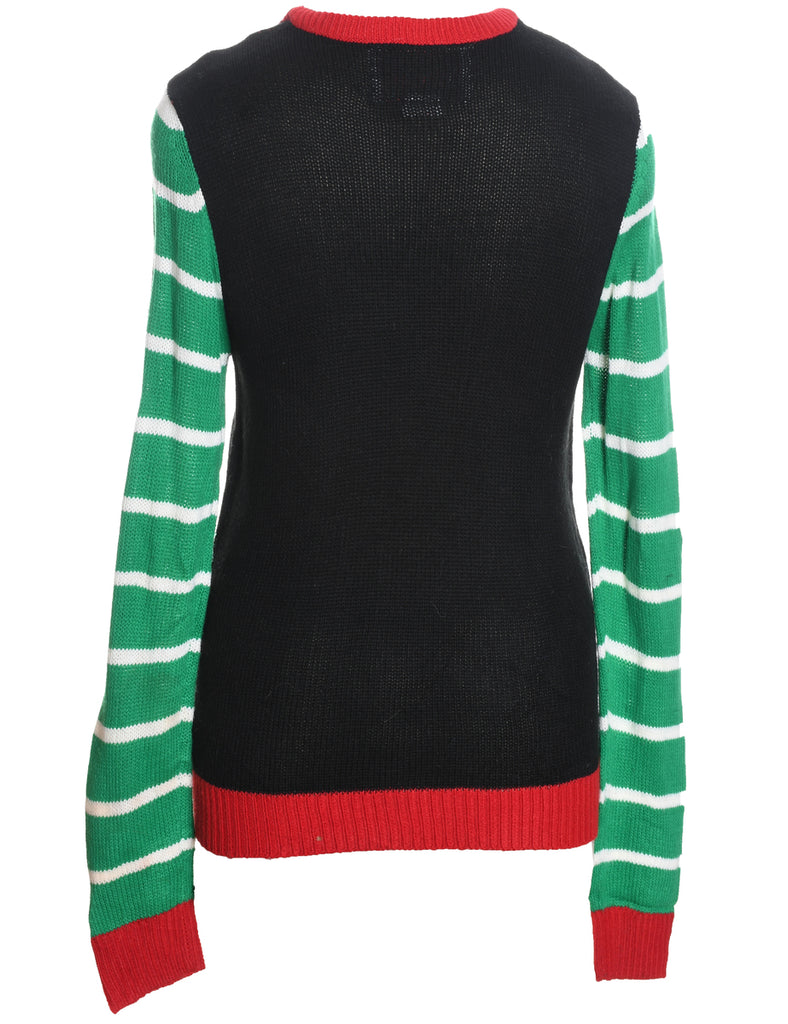 Festive Print Christmas Jumper - S