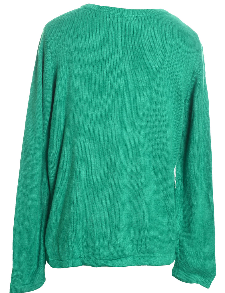 Festive Print Christmas Jumper - L