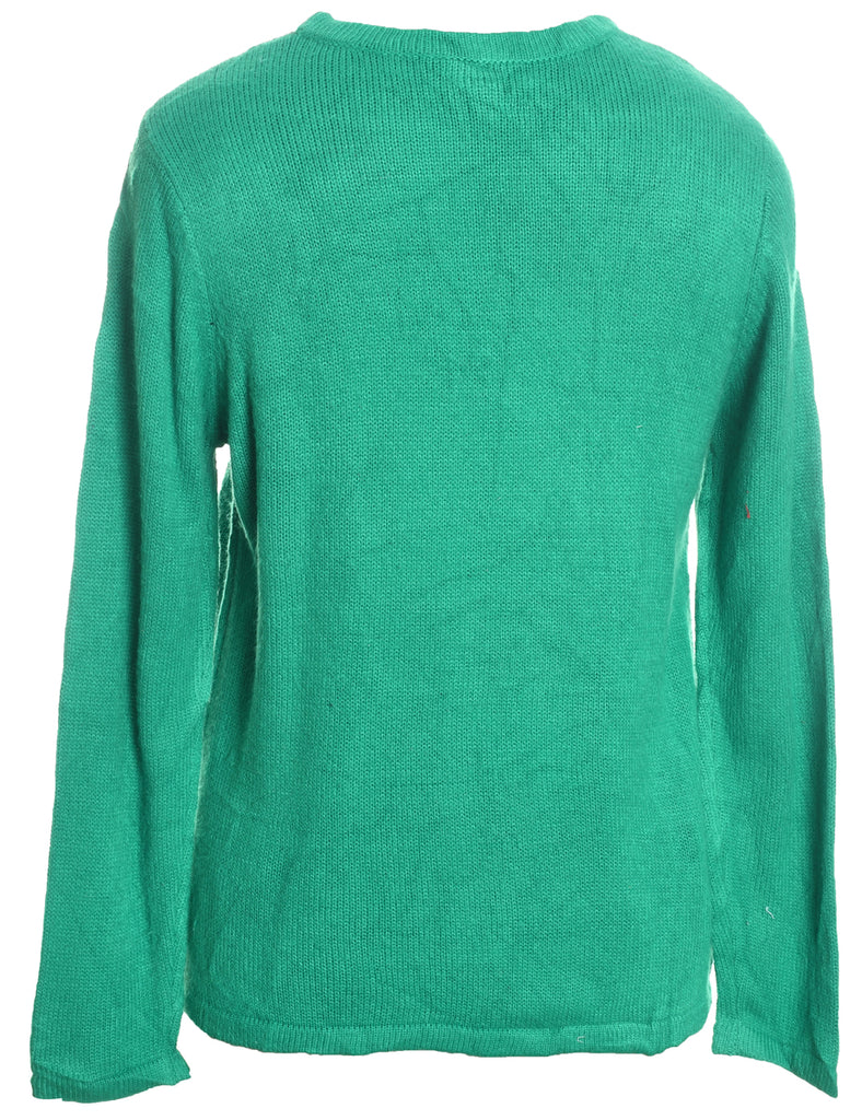 Festive Print Christmas Jumper - M