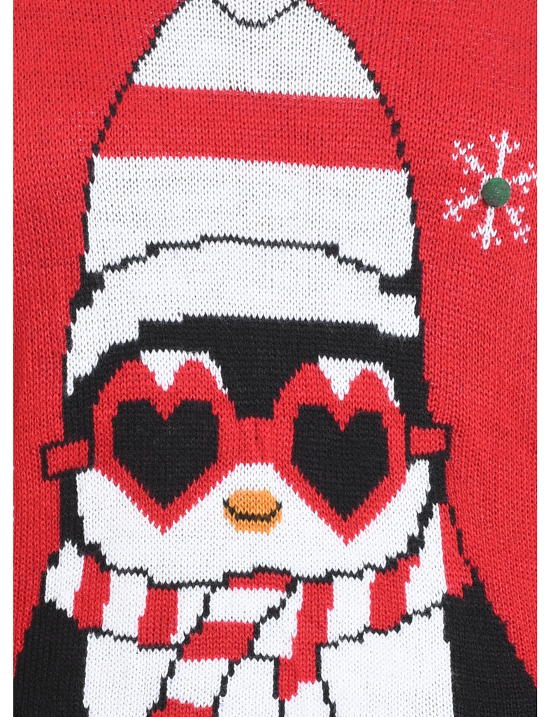 Festive Print Christmas Jumper - XL