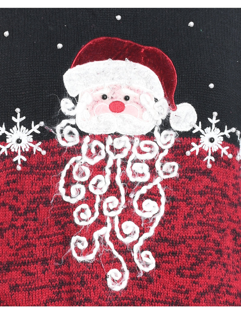 Festive Print Christmas Jumper - L