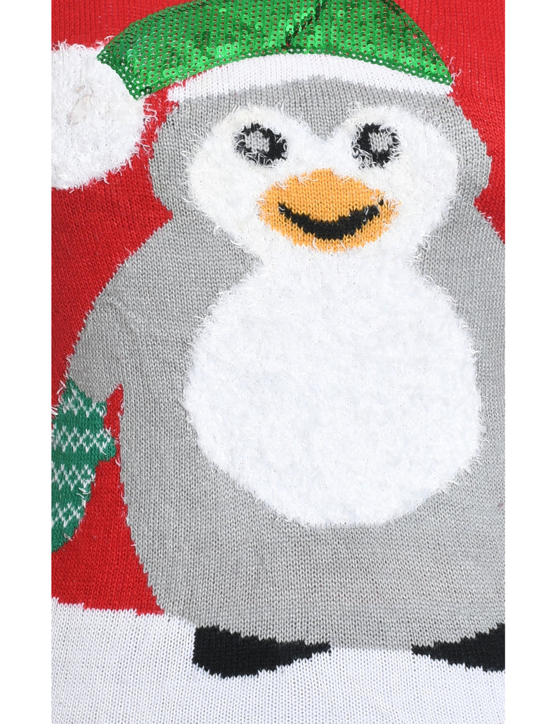 Festive Print Christmas Jumper - S