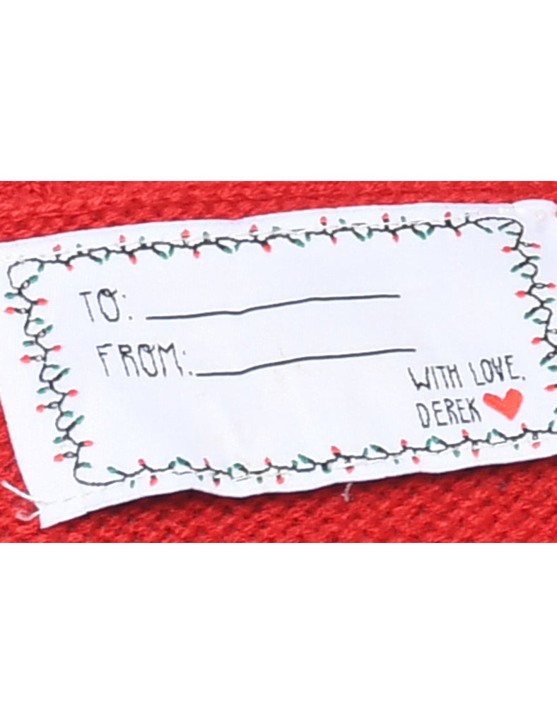 Festive Print Christmas Jumper - M