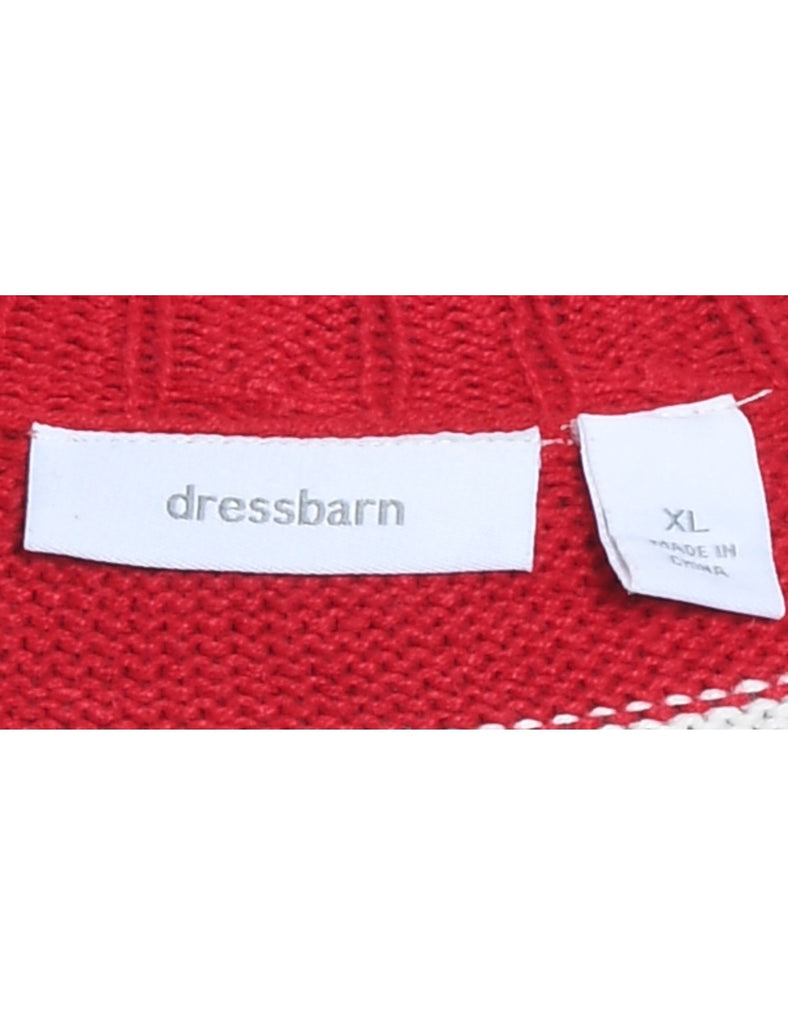 Festive Print Christmas Jumper - XL