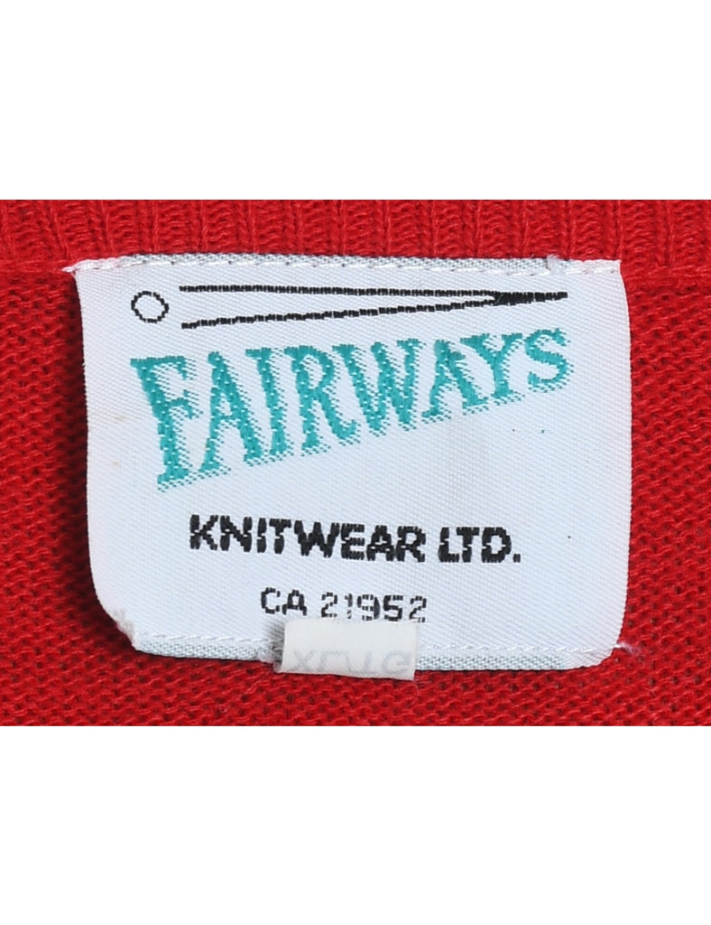 Festive Print Christmas Jumper - XL