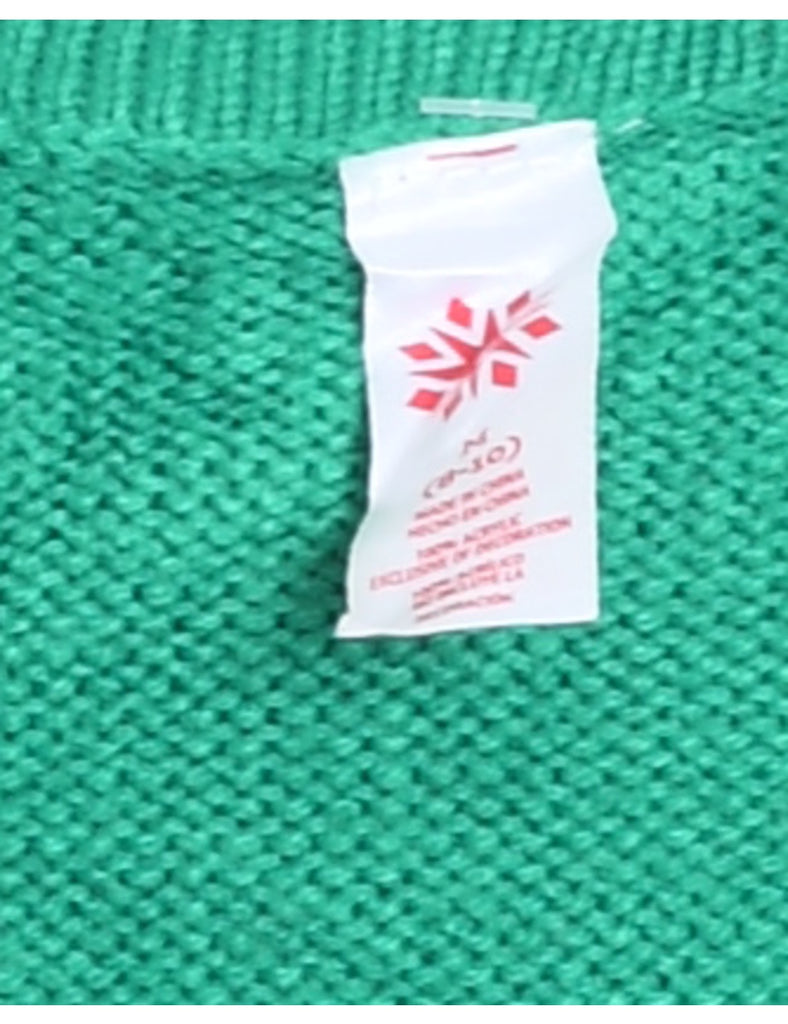 Festive Print Christmas Jumper - M